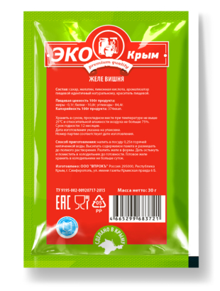 Желе Вишня «ЭКОКрым» 30г