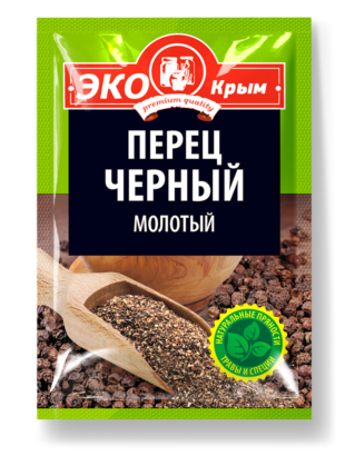 Перец черный молотый «ЭКОКрым» 10г