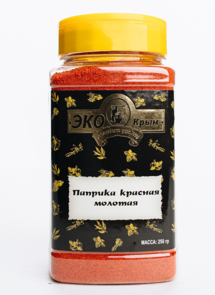Паприка красная молотая 250гр ТМ ЭкоКрым ХОРЕКА ПЭТ