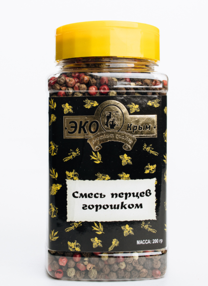 Смесь перцев горошком 200гр ТМ ЭкоКрым ХОРЕКА ПЭТ