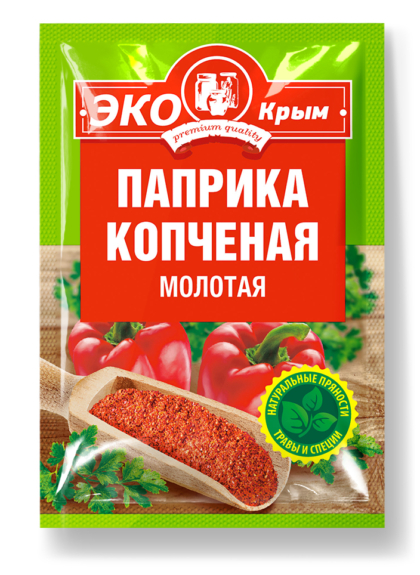Паприка молотая копченая «ЭКОКРЫМ» 20гр*60шт