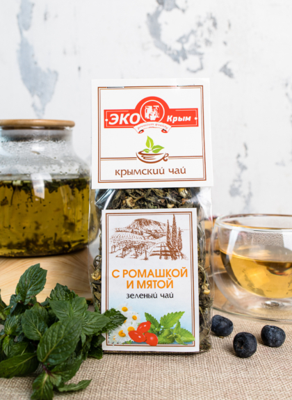 Травяной чай с ромашкой и мятой